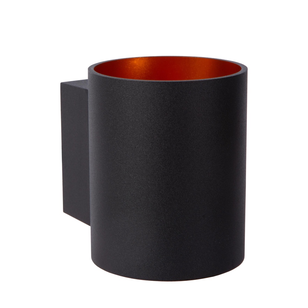 Lucide WandlampXera Ø 8cm zwart - 23252/01/30